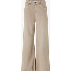 Brown - Women Jeans Mango Annie Super Wide Leg Jeans - Brown Wash