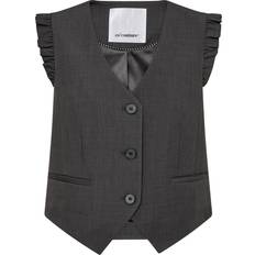 Co'Couture Dame Overtøj Co'Couture Lianecc Frill Tailor Vest - Dark Grey