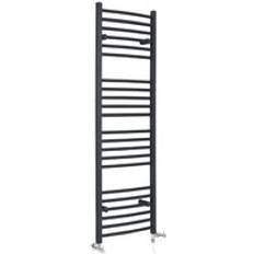 Heated Towel Rails Milano Modern Anthracite Dual Fuel Electric Curved Bar Heated Towel Rail Radiator 1600mm x 498mm