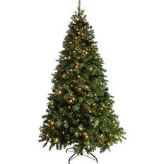 Pre-Lit Spruce Multi-Function 2.1 m 7 feet with 300-LED Lights Green