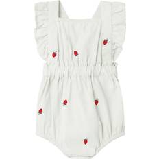 Hvid Jumpsuits Børnetøj Name It NbfDerilla Romper - Bright White/Stawberry