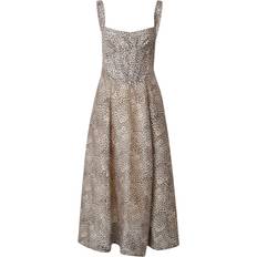 Bardot Lilah Corset Midi Dress - Brown Leopard