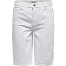 Hvid Jeans Only ONLSONNY Dame Shorts - White Denim