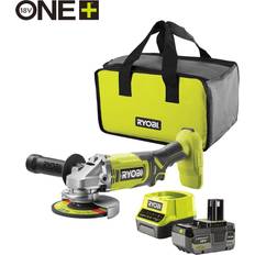 Ryobi one vinkelsliber Ryobi RAG18125-1C40S ONE+ 18V Vinkelsliber 125 mm med 4,0Ah batteri og lader