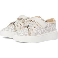 Michael Kors Kids Girls Logo Trainers - Ivory/Gold