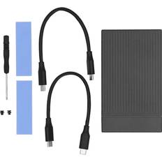 Zeblaze Dual Bay M.2 NVMe SSD Enclosure Aluminum USB3.2 Gen2 10Gbps