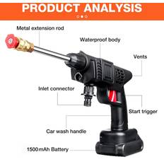 Tomtop Jms Cordless Pressure Washer 50PSI 24V