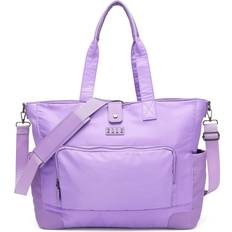 Weekend Bags Elle Voyage 25L Twill and Vegan Leather Weekender Tote Bag - Black
