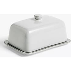 John Lewis Leckford Stoneware Grey Butter Dish