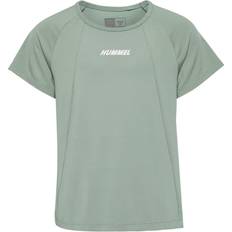 Hummel Luna T-shirt Jr - Pastelgrøn/Hvid