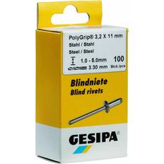 Rivets Gesipa Blind Rivet 4 mm x 10 mm Steel 100 pcs 10pcs