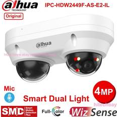 Dahua 2x 4MP Wizsense Smart-Dual-Light Mic POE IP Camera IPC-HDBW2449F-AS-E2-IL