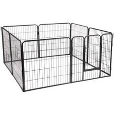 Zooplus Parque Exterior Em Metal Para Cachorros 8 Peças Com L 80 cm x A 80 cm