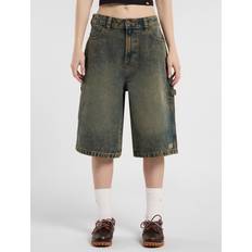 Dickies Unisex Shorts Dickies Långa Jeansshorts I Snickarstil - Indigoblå/Gultonade
