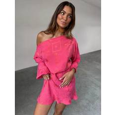 Never Fully Dressed Tilly Safari Jacquard Mini Dress - Pink