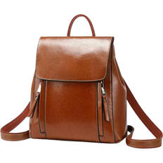 Ryggsäck Kvinnor Crossbody Axelväska - Brun