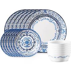 Glas - Stapelbara Serviser Corelle 18-delad chipbeständig Portofino stil kollektion Servis 18st