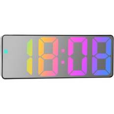 LED Klocka Elektronisk Digital Väckarklocka Färgglad 12/24H