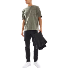 ASOS DESIGN Essential Svarta, smala jeans med stretch-Svart/a