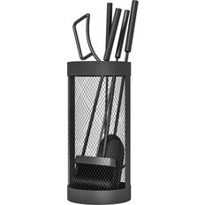 Ofenbestecksets OutSunny Kaminbesteck Set 5-teilig Schwarz Ø16 x 33,5H cm