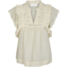 Neo Noir Jayla S Voile Top Dam Toppar - Light Yellow