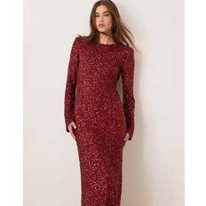 Gina Tricot Klänningar Gina Tricot Sequins Maxi Dress - Burgundy