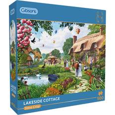 Gibson Lakeside Cottage 500 Piece Jigsaw Puzzle Nostalgic Jigsaw Puzzle Sustainable Jigsaw Puzzle for Adults Premium 100% Recycled Board Great Gift for Adults Games