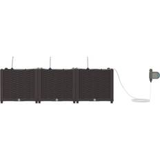 Rattan garden Utemöbler vidaXL Garden Planter Dark Brown Plastic Rattan 120 x 40 x 37.5 cm 40x120x37.5cm