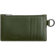 Coach Zip Card Case In Signature Camo Print - Green/Black
