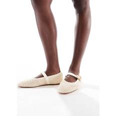 Stradivarius Crochet Ballet Shoe - Beige
