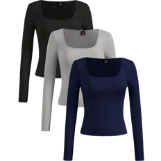 Shein pcsSet Short Sleeve Cropped Casual Fitted TShirts For Women Suitable For Summer And AutumnWinter Seasons