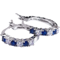 Shein 1pair Exquisite Cubic Zirconia Decor Hoop Earrings For Women For AnniversaryÂ Gift