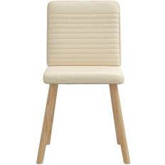 vidaXL Spisebordsstole 2 Stk Stof Cremefarvet Køkkenstol 86cm 2stk