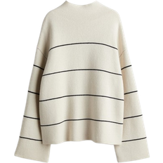 H&M Ladies White Wool-blend turtleneck jumper