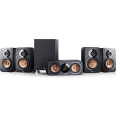Lautsprecher-Paket mit Surround-Verstärker Teufel Ultima 20 Surround 5.1 Set Heimkino Set Der Spitzenklasse Lautsprecher Schwarz