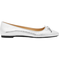 Michael Kors Nori Flex Metallic Leather Ballet Flat - Silver