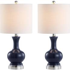 Jonathan Y Vermont 22" Glass Metal LED Set of 2 Table Lamp 21.5" 2pcs