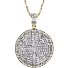 Macy's Diamond Circle 22" Pendant Necklace 1/2 ct. t.w. in Sterling Silver Also in Black Diamond Gold Over Silver 22 inch