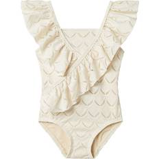 Beige Bathing Suits Lil'Atelier Frill Detail Swimsuit
