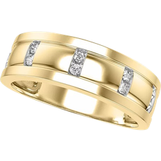 Macy's Diamond Band 1/10 ct. t.w. in 10k Yellow Gold and 10k White Gold Yellow Gold