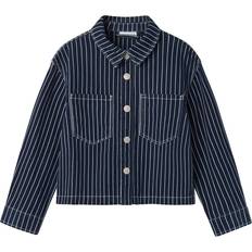 Bomuld Øvrige sæt Børnetøj Name It Lige Ben Denimskjorte - Navy/Hvid