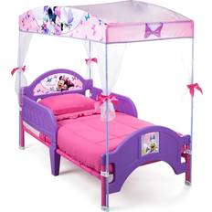 Canopies Delta Children Disney Minnie Mouse Canopy Toddler Bed In Pink Rustic 28.7x55.5"