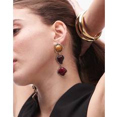 Topshop Erica Drop Earrings - Multi Stone