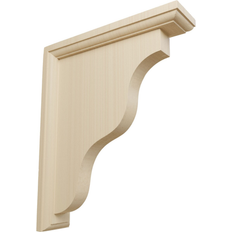Moulding & Millwork Ekena Millwork Hamilton 2-1/4 in x 9 in x 11 in Rubberwood Brown Wood Standard Bracket BKT02X09X11HARW