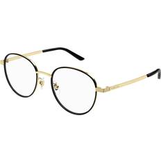 Glasögon & Läsglasögon Gucci Man GG1353OA 001 Metal Metal Gold Round