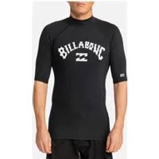 Billabong Mens Logo Surf Short Sleeve Rash Vest Black