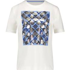 Gerry Weber Kläder Gerry Weber Tshirt 1/2 Sleeve Dam Kortärmade T-shirt - Offwhite/Royal