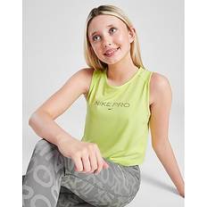 Polyester Tank Tops Nike Girls' Fitness Pro Tank Top Junior - Yellow