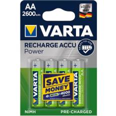 Pricenet Varta Recharge Accu Power Batterier AA 2600 mAh 4 Stycken I Blister