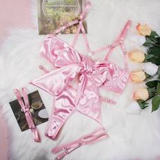 Maxpower American Sexy Satin Lingerie Set - Steel